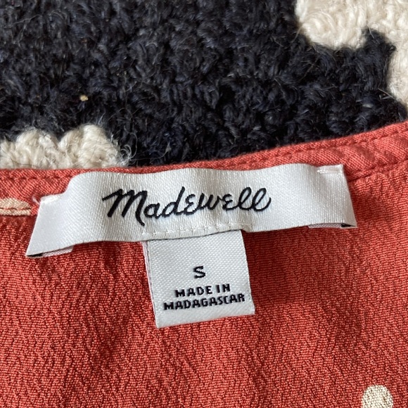 Madewell small orange dot wrap top - Picture 7 of 8